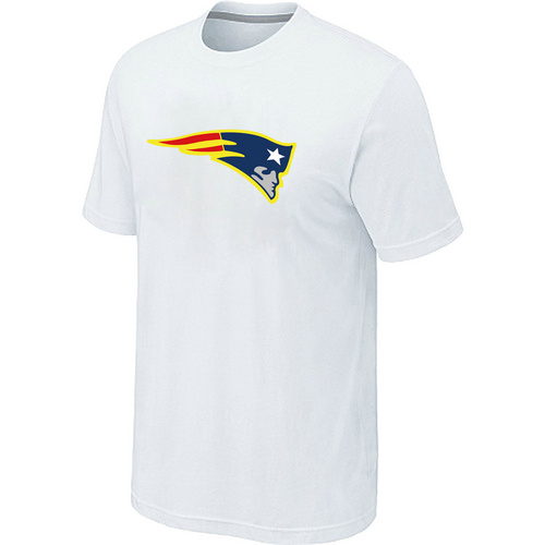 New England Patriots Neon Logo Charcoal NFL T-Shirt - White